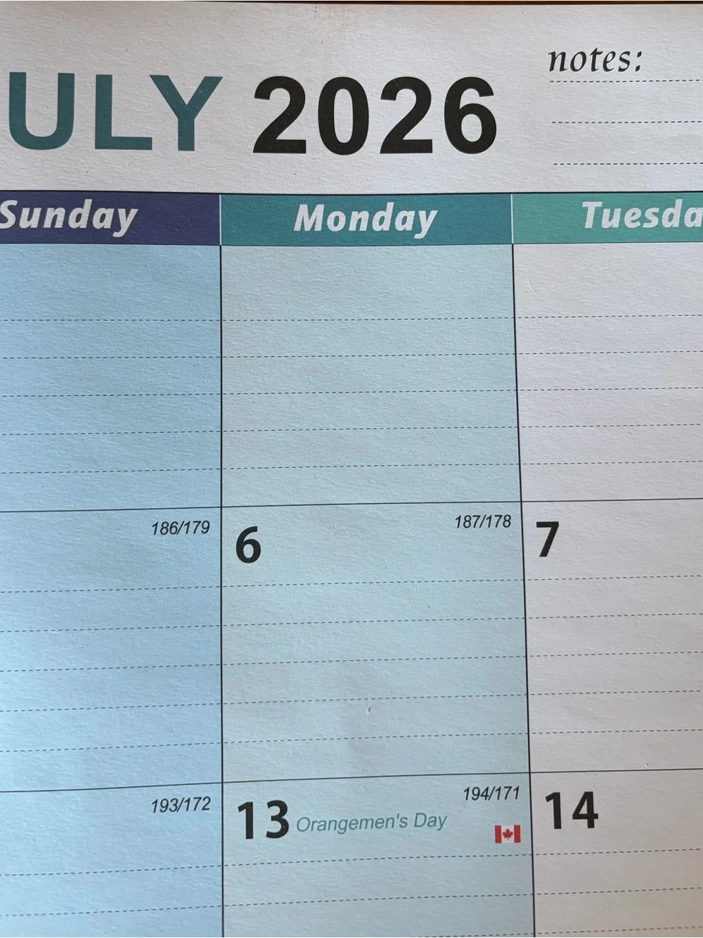 Calendar Desk Planner - January2026-June 2027